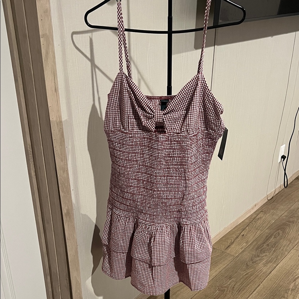 Wild Fable Red Checkered Camisole Dress